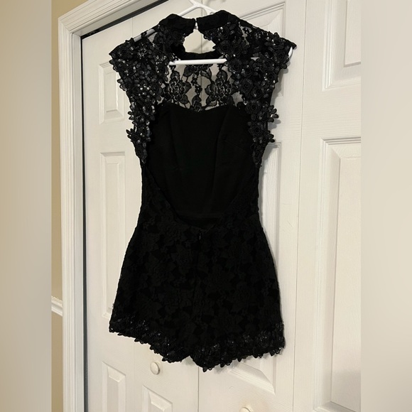 Black Backless Romper - Picture 2 of 3